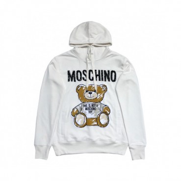 Moschino 2019 Mm/Wm Logo Teddy Cotton Hood Tee - 모스키노 2019 남자 로고 테디 코튼 후드티 Mos0027x.Size(xs 