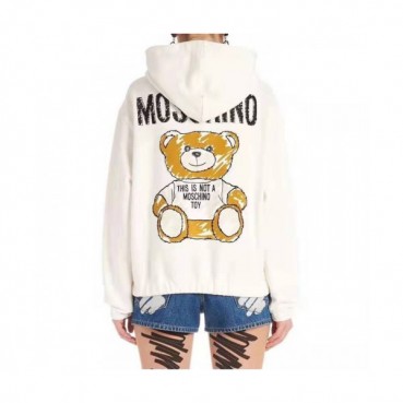 Moschino 2019 Mm/Wm Logo Teddy Cotton Hood Tee - 모스키노 2019 남자 로고 테디 코튼 후드티 Mos0020x.Size(2xs 