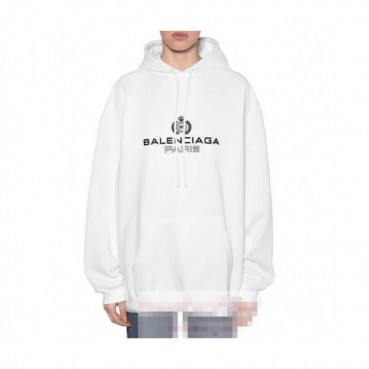 Balenciaga 2019 Mm/Wm Logo Oversize Cotton Hood Tee - 발렌시아가 남자 로고 오버사이즈 코튼 후드티 Bal010x.Size(xs 