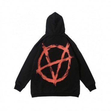 Vetements 2019 Mm/Wm Logo Oversize Cotton Hood Tee - 베트멍 남자 레드 로고 오버사이즈 코튼 후드티 Vet02x.Size(xs 