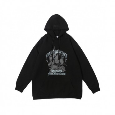 Vetements 2019 Mm/Wm Logo Cotton Hood Tee - 베트멍 남자 로고 코튼 후드티 Vet01x.Size(xs 