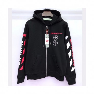 Off-white 2019 Mm/Wm Logo Wolf Cotton Hood Tee 