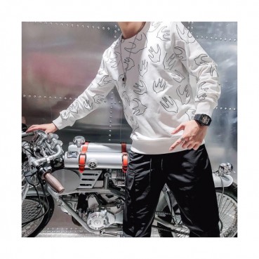 Alexander McQueen 2019 Mm/Wm Logo Wolf Cotton Hood Tee - 알렉산더맥퀸 남자 로고 울프 코튼 후드티 AleHT0001.Size(M 