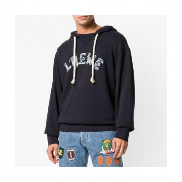 Loewe 2019 Mm/Wm Logo Wolf Cotton Hood Tee - 로에베 남자 로고 울프 코튼 후드티 LoeHT0011.Size(s 