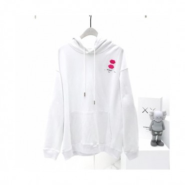 Off-White 2019 Mm/Wm Logo Wolf Cotton Hood Tee 