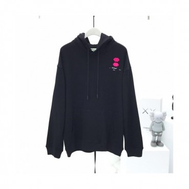 Off-White 2019 Mm/Wm Logo Wolf Cotton Hood Tee 