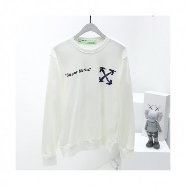 Off-White 2019 Mm/Wm Logo Wolf Cotton Hood Tee 