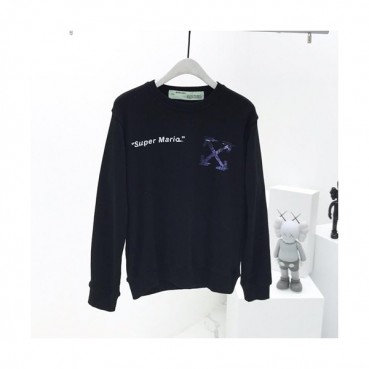 Off-White 2019 Mm/Wm Logo Wolf Cotton Hood Tee 