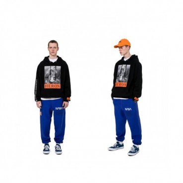 Heron Preston Mens Black Hoodie - 헤론프레스턴 남성 코튼 후드티 