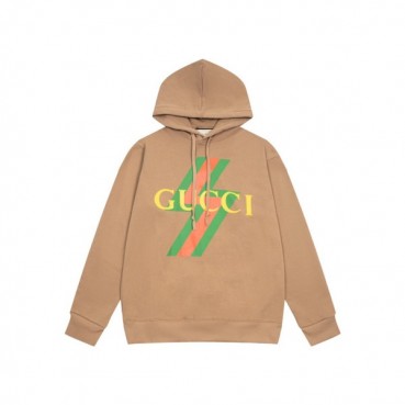 구찌 남/녀 트렌디 카멜 후드티 -  Gucci Unisex Camel Hoodie 
