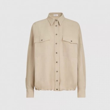 브루넬로 쿠치넬리 여성 플루이드 트윌 셔츠 - Brunello Cucinelli Womens Fluid Twill Shirt 