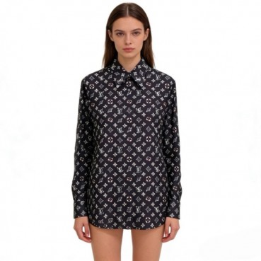 루이비통 여성 모노그램 실크 셔츠 - Louis vuitton Womens Monogram Silk Shirt 