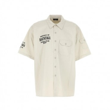 발렌시아가 남성 프로퍼티 포켓 반팔 셔츠 - Balenciaga Mens Property Pocket Short
