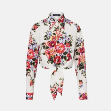 돌체앤가바나 여성 꽃다발 프린트 셔츠 - Dolce&Gabbana Womens Floral Cropped Shirts 