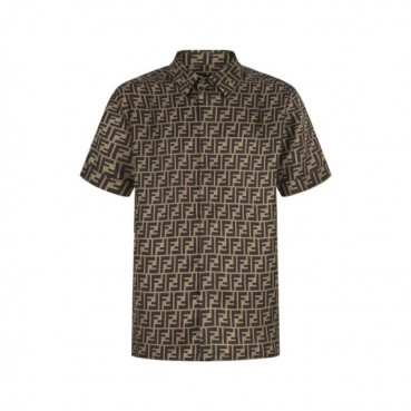 펜디 남성 FF 반팔 셔츠 - Fendi Mens FF Shirts 