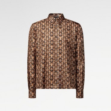 루이비통 남성 실크 셔츠 - Louis vuitton Mens Dress Shirts 