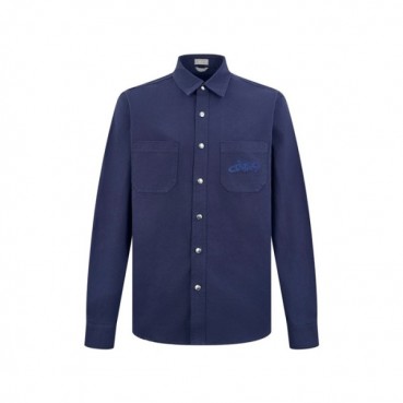 디올 남성 자수 셔츠 - Dior Mens Embroidered Shirt 
