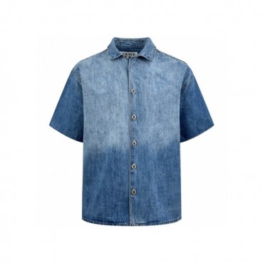 로에베 남성 반팔 셔츠 - Loewe Mens Denim Shirts 