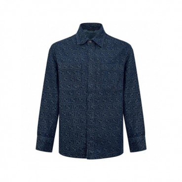 펜디 남성 데님 셔츠 - Fendi Mens Denim Shirts 