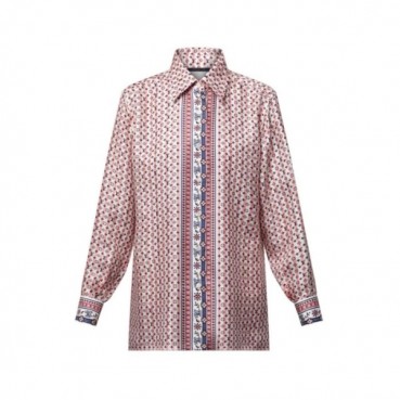 루이비통 여성 모노그램 실크 셔츠 - Louis vuitton Womens Monogram Silk Shirt 