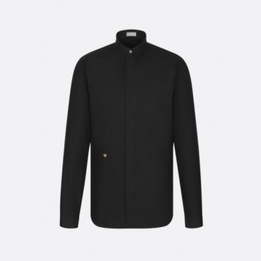 디올 남성 골드 꿀벌 자수 셔츠 - Dior Mens Gold Bee Embroidered Shirt 