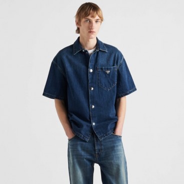 프라다 남성 반팔 셔츠 - Prada Mens Denim Shirts 