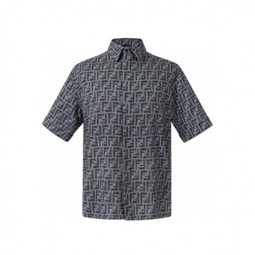 펜디 남성 FF 반팔 셔츠 - Fendi Mens FF Shirts 