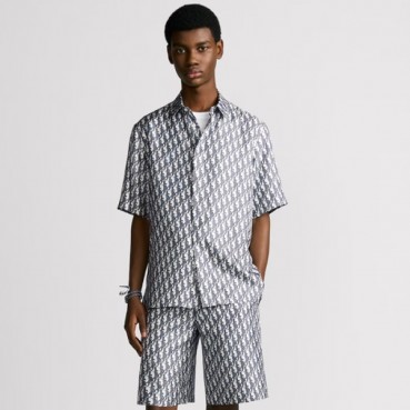 디올 남성 반팔 셔츠 - Dior Mens Oblique Shirts 