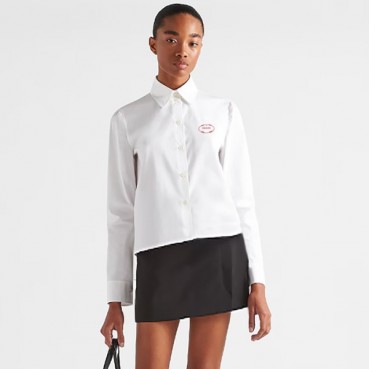 프라다 여성 모던 화이트 셔츠 - Prada Womens White Tshirts 