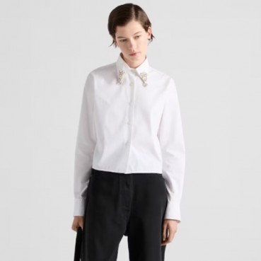 프라다 여성 모던 화이트 셔츠 - Prada Womens White Tshirts 