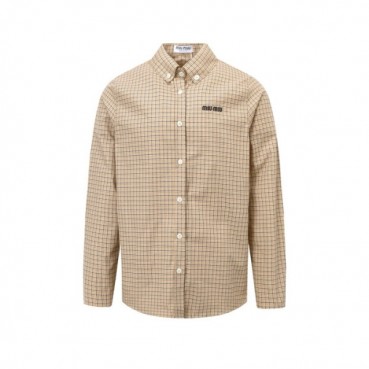 미우미우 남/녀 체크 셔츠 - Miumiu Unisex Flanner Shirts 