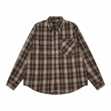 발렌시아가 남성 체크 셔츠 - Balenciaga Mens Flanner Shirts 