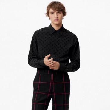 루이비통 남성 모노그램 셔츠 - Louis vuitton Mens Monogram Shirts 