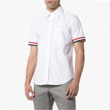 톰브라운 남성 반팔 셔츠 - Thom Browne Mens White Shirts 