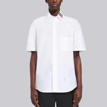 톰브라운 남성 반팔 셔츠 - Thom Browne Mens White Shirts 