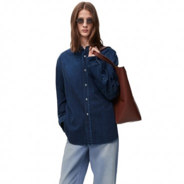 로에베 남성 블루 셔츠 - Loewe Mens Blue Shirts 