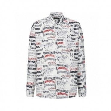 발렌시아가 남성 화이트 셔츠 - Balenciaga Mens White Shirts 
