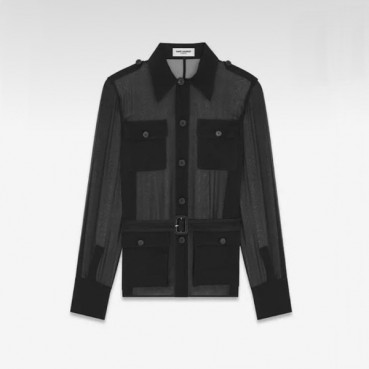 입생로랑 여성 폴로 셔츠 - Saint Laurent Womens Black Shirts 