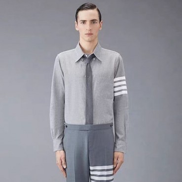톰브라운 남성 그레이 셔츠 - Thom Browne Mens Gray Dress Shirts 