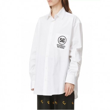  베트멍 여성 오버사이즈 셔츠 - Vetements Womens White Shirts 