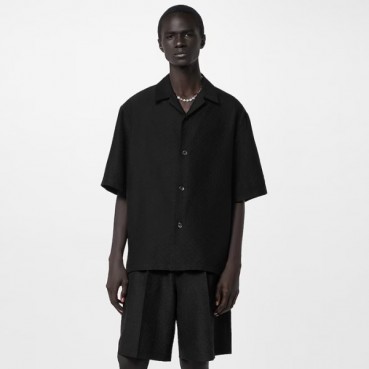 루이비통 남성 블랙 반팔 셔츠 - Louis vuitton Mens Black Shirts 