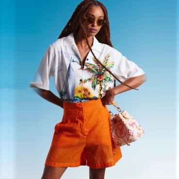 루이비통 여성 화이트 반팔 셔츠 - Louis vuitton Womens White Shirts 