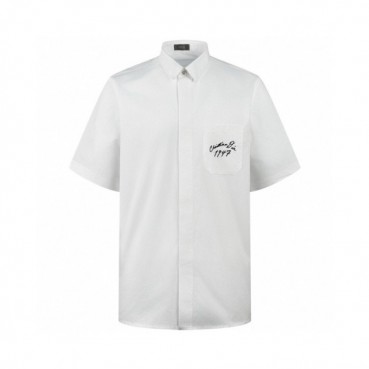 디올 남성 화이트 반팔 셔츠 - Dior Mens White Shirts 