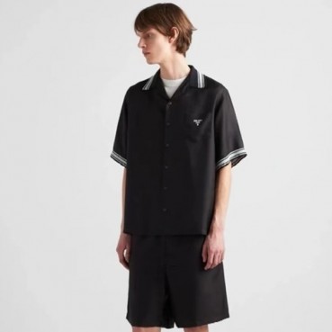 프라다 남성 블랙 반팔 셔츠  - Prada Mens Black Shirts 
