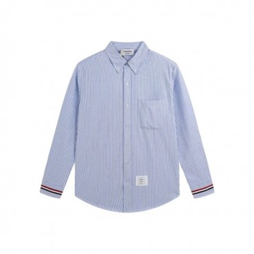 톰브라운 남성 블루 셔츠 - Thom Browne Mens Blue Tshirts 