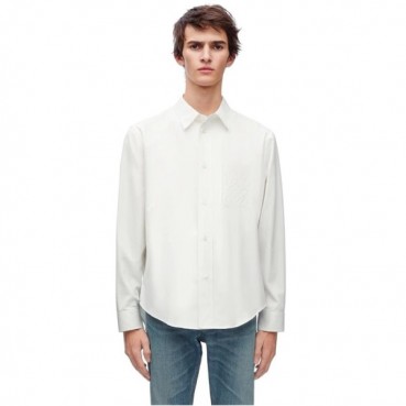 로에베 남성 화이트 셔츠 - Loewe Mens White Shirts 