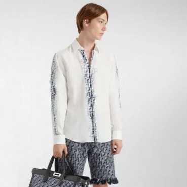 펜디 남성 화이트 셔츠 - Fendi Mens White Shirts 