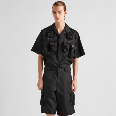 프라다 남성 블랙 반팔 셔츠 - Prada Mens Black Shirts 