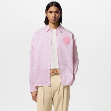 루이비통 남성 핑크 셔츠 - Louis vuitton Mens Pink Shirts 