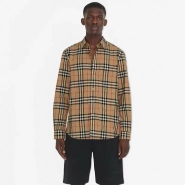 버버리 남성 베이지 셔츠 - Burberry Mens Beige Shirts 